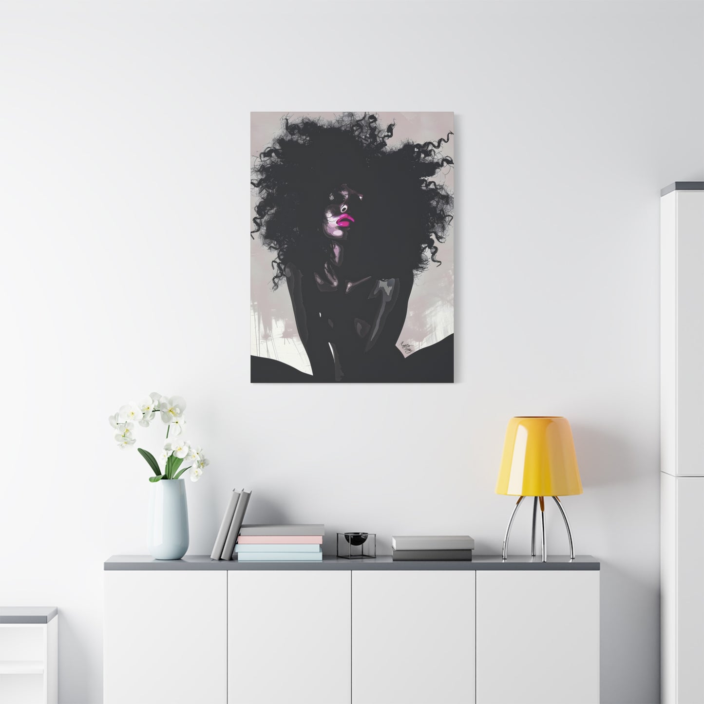 I Know You See Me Afrocentric Black Woman Abstract Art Canvas Wall Print