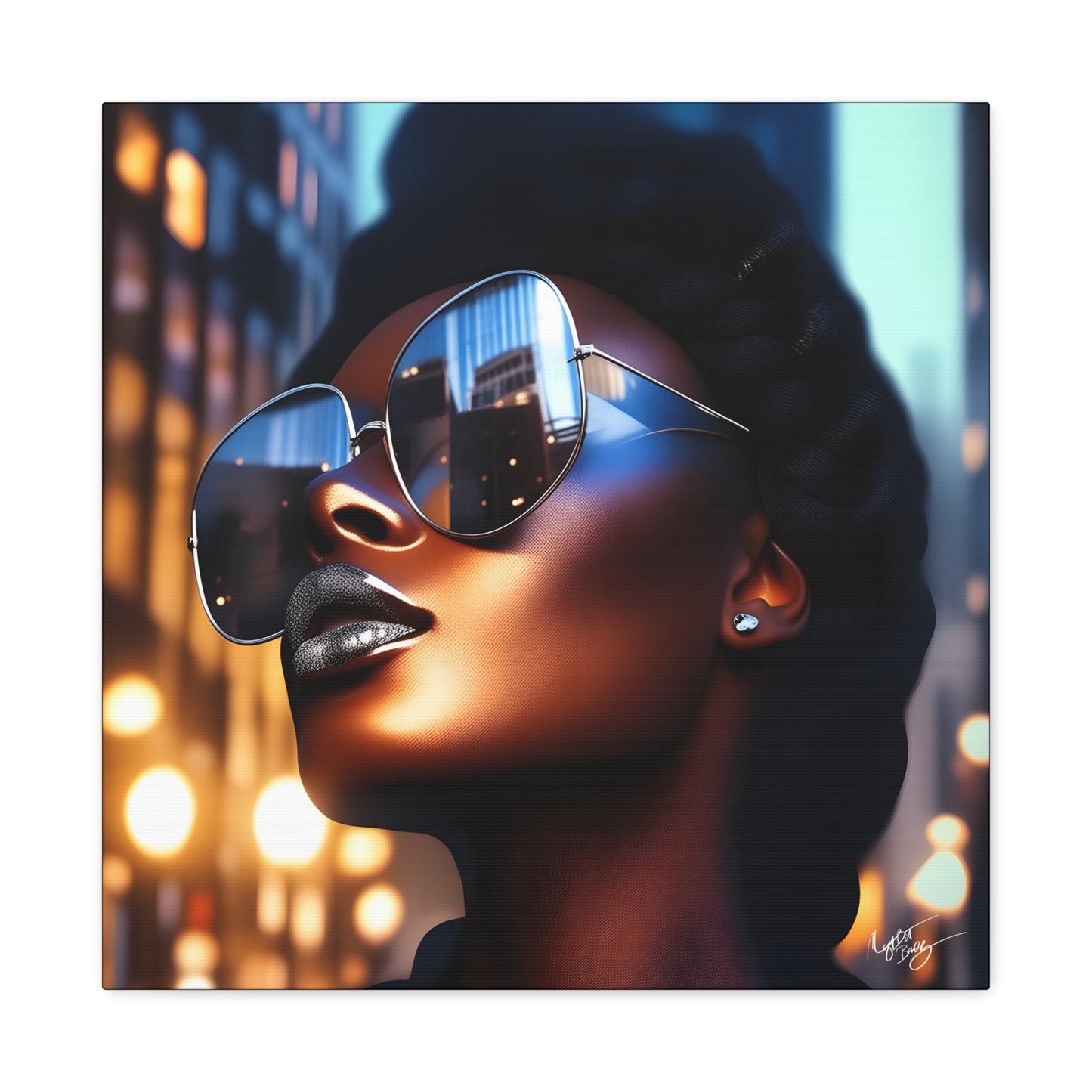 I Am A Diva Black Woman Afrocentric Art Canvas Wall Print