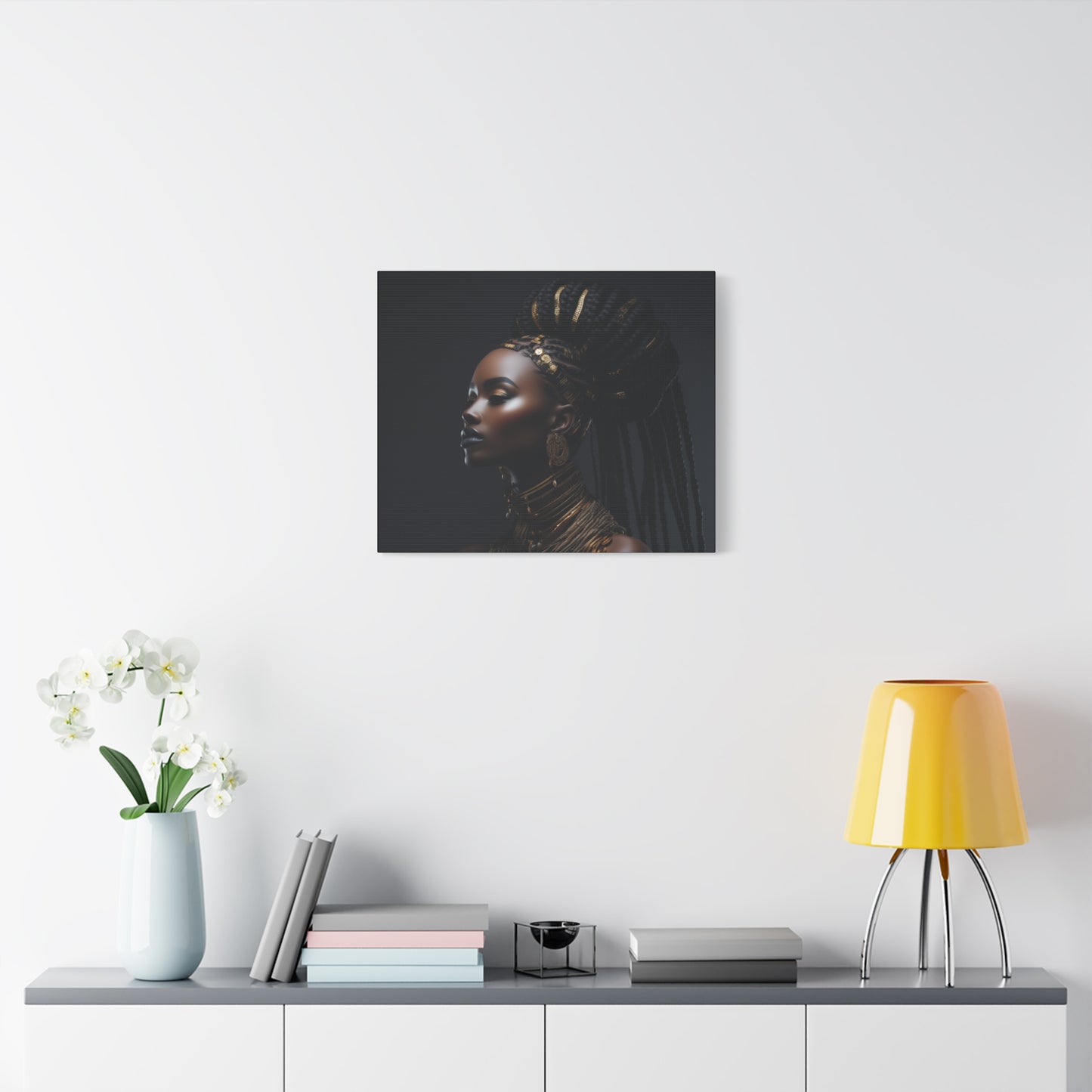 Hair Goals Afrocentric Black Woman Art Canvas Wall Print