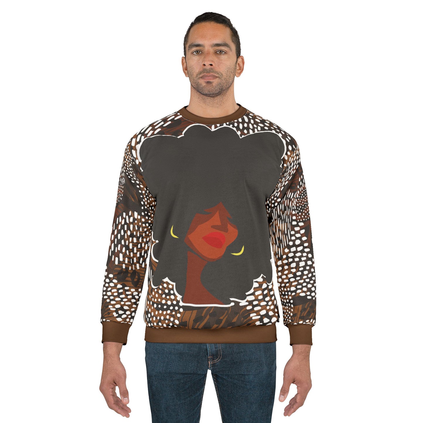 Afro Beauty Cheetah Animal Print Theme Sweatshirt