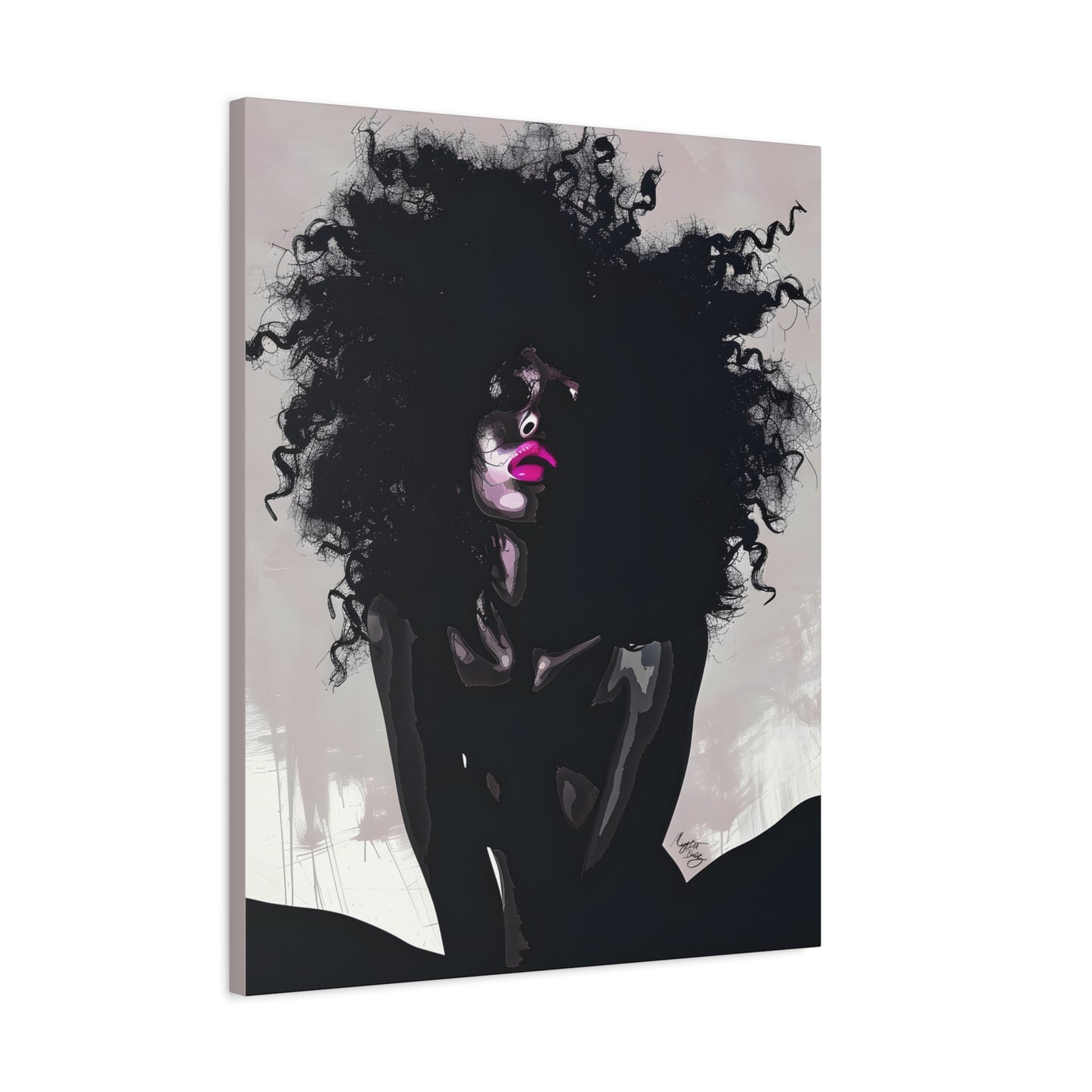 I Know You See Me Afrocentric Black Woman Abstract Art Canvas Wall Print