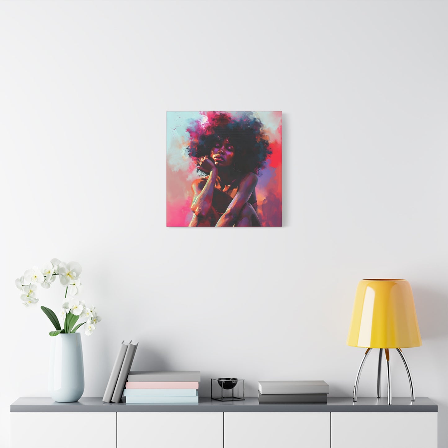 Lord Not Today Afrocentric Black Woman Abstract Art Canvas Wall Print