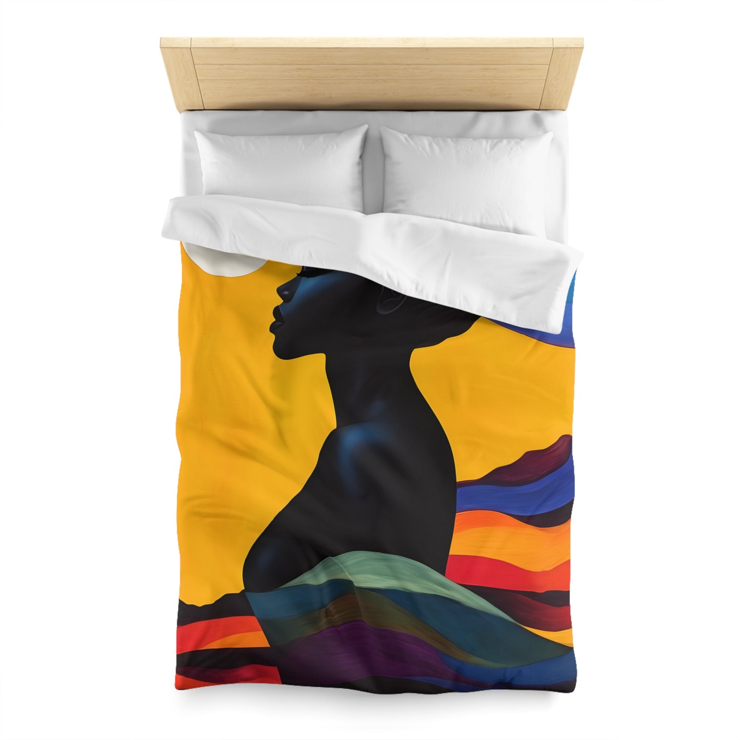 Bohemian Sunset Microfiber Duvet Cover | Vibrant Home Decor, Bedroom Makeover, Gift for Her, Cozy Bedding, Artistic Bed Linen