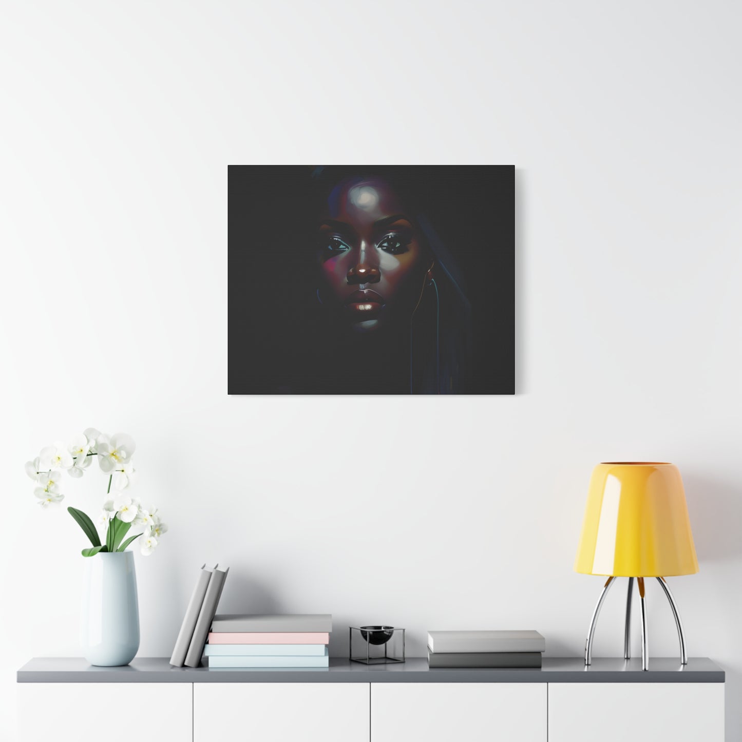 The Look Black Woman Abstract Artwork Canvas Wall Print