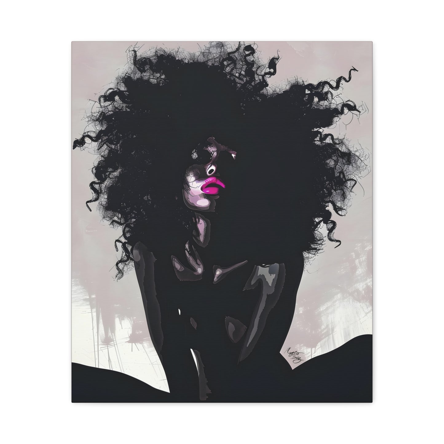I Know You See Me Afrocentric Black Woman Abstract Art Canvas Wall Print