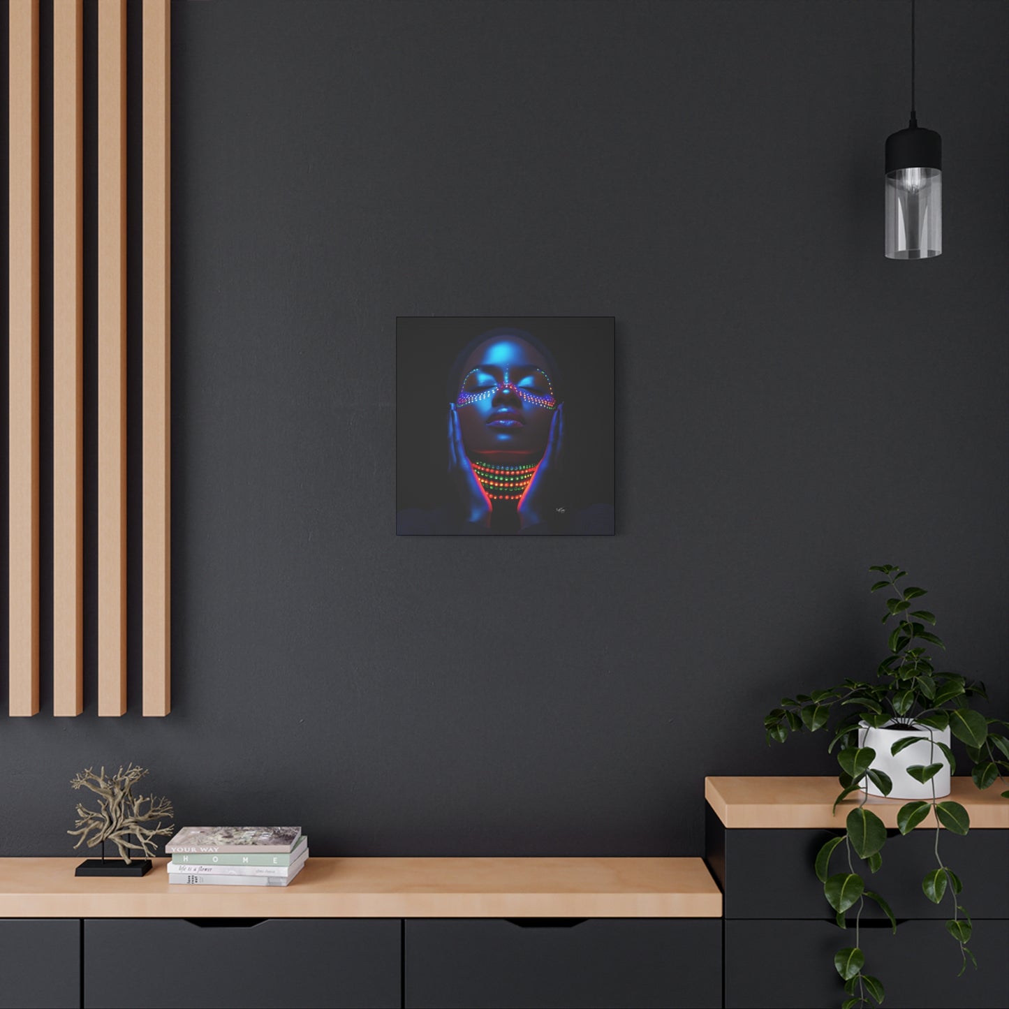 My Future Is Brighter Than The Darkness Black Woman Art Canvas Wall Print