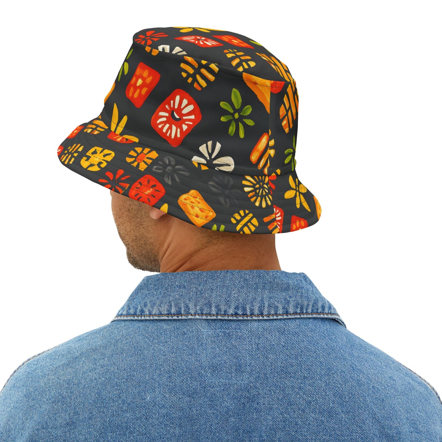 Trendy Ethnic Inspired Print Unisex Bucket Beach Hat