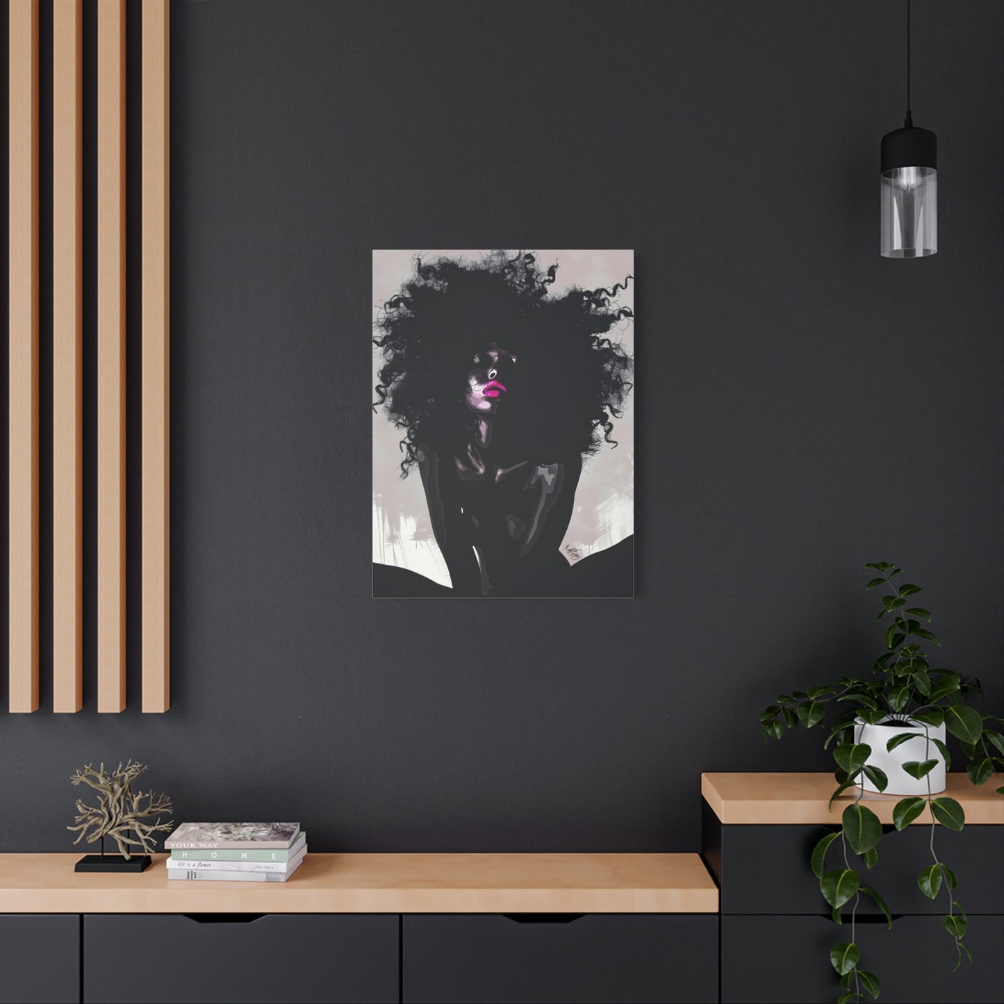 I Know You See Me Afrocentric Black Woman Abstract Art Canvas Wall Print