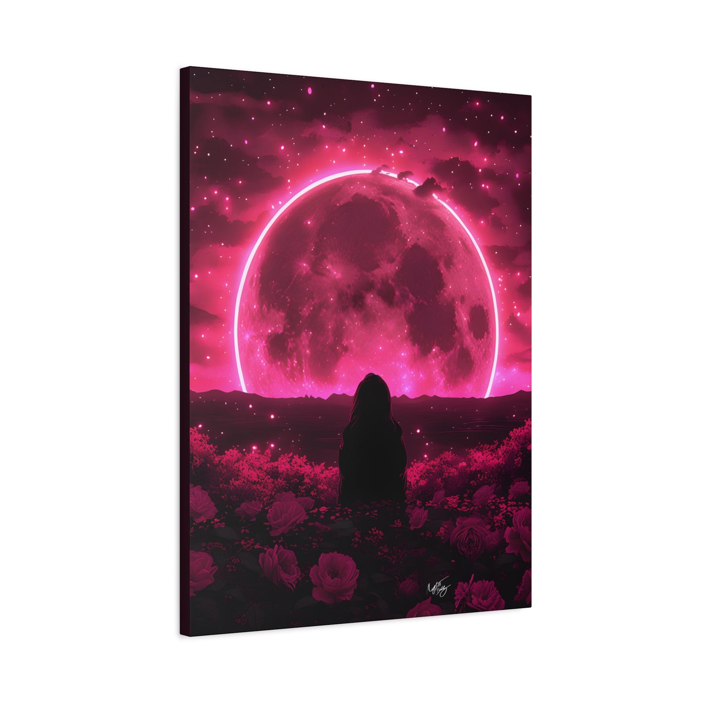 It Rises in the East Afrocentric Black Woman Abstract Art Canvas Wall Print