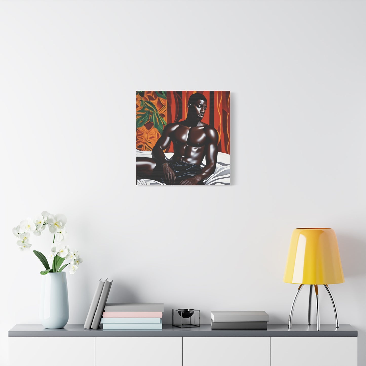 Good Morning Afrocentric Black Artwork Canvas Wall Print