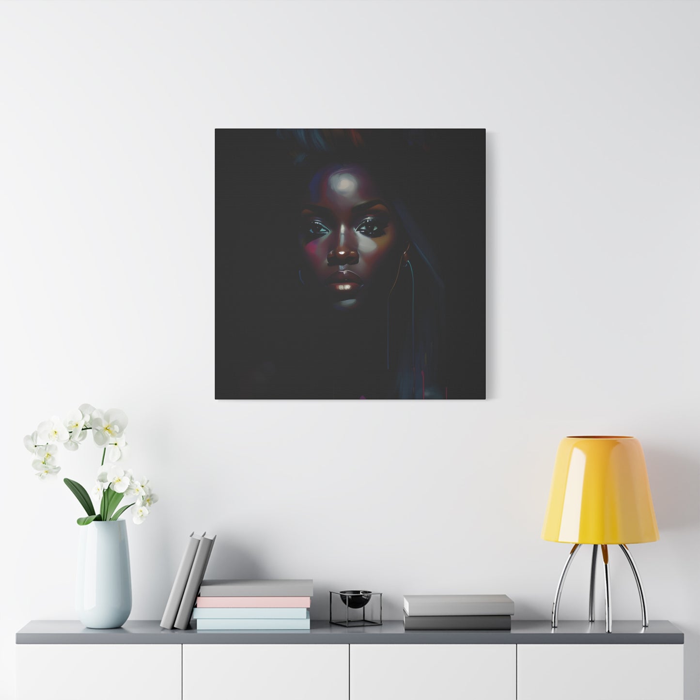 The Look Black Woman Abstract Artwork Canvas Wall Print