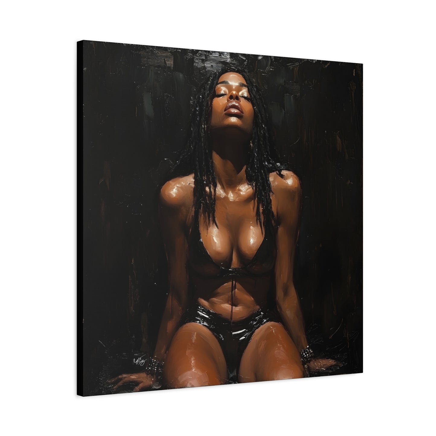 At The End Of The Day Afrocentric Black Woman Art Canvas Wall Print