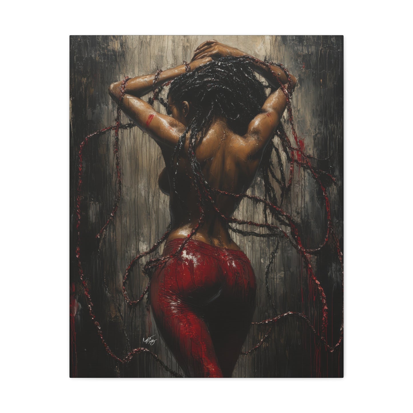 Private Dancer Afrocentric Black Woman Art Canvas Wall Print