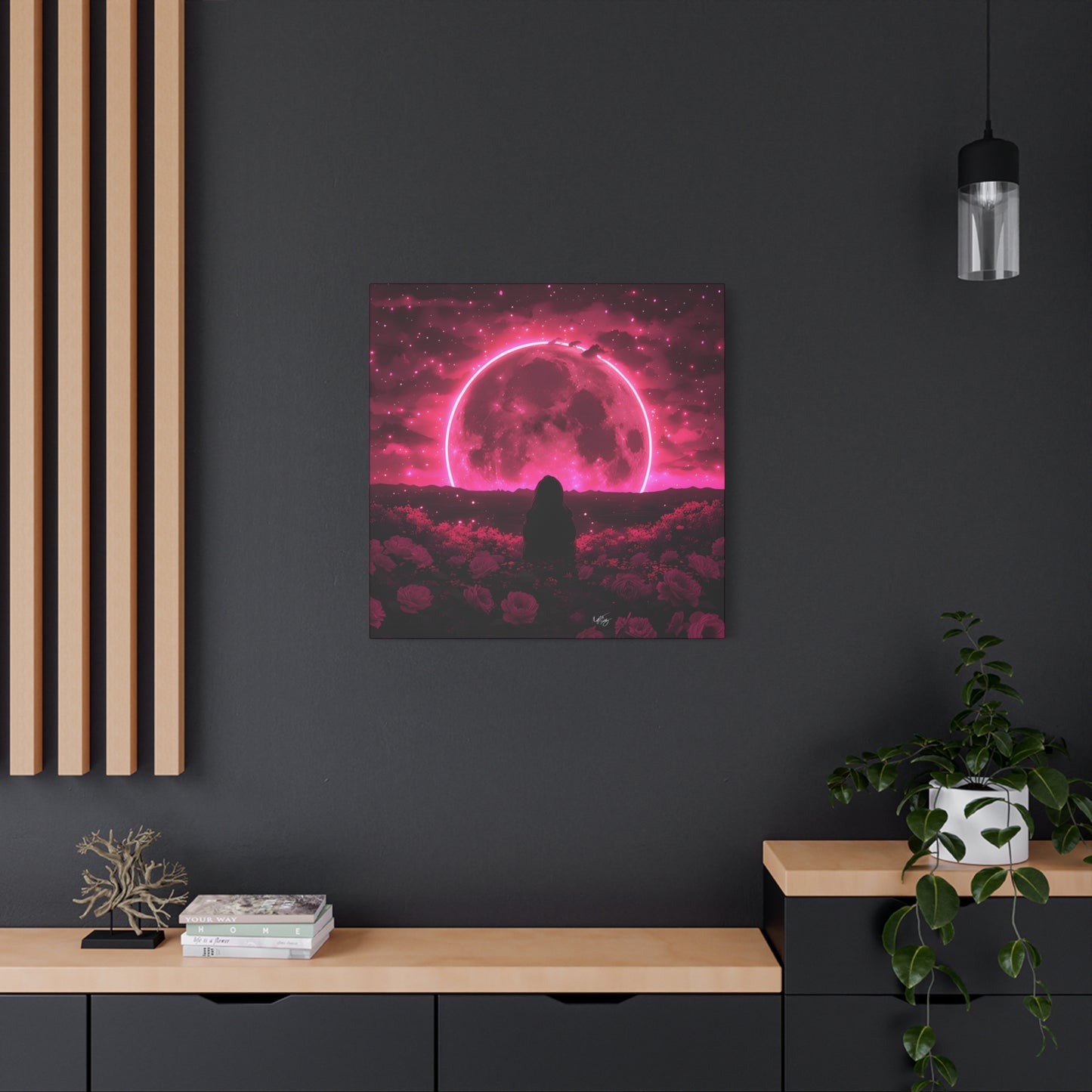It Rises in the East Afrocentric Black Woman Abstract Art Canvas Wall Print