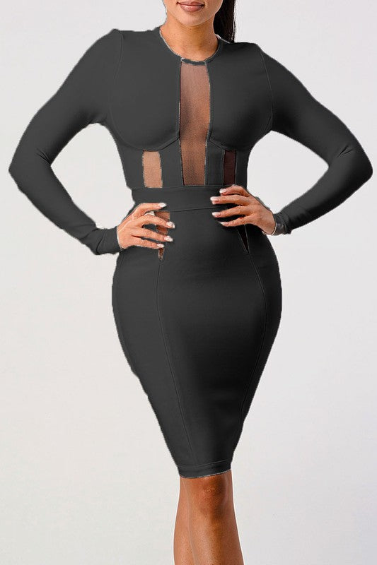 Trendy Clubwear Bodycon Sexy Cutout Bandage Dress - Xtreme Shopper