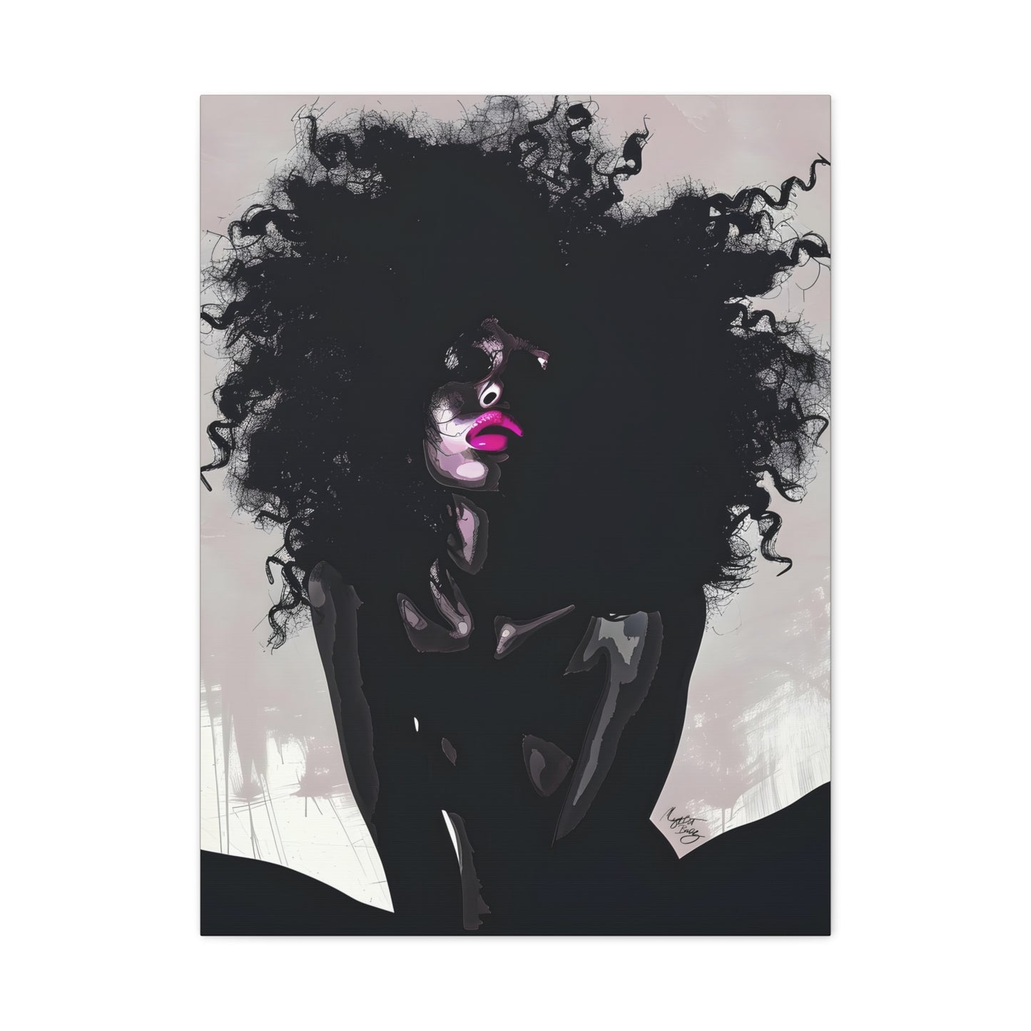 I Know You See Me Afrocentric Black Woman Abstract Art Canvas Wall Print