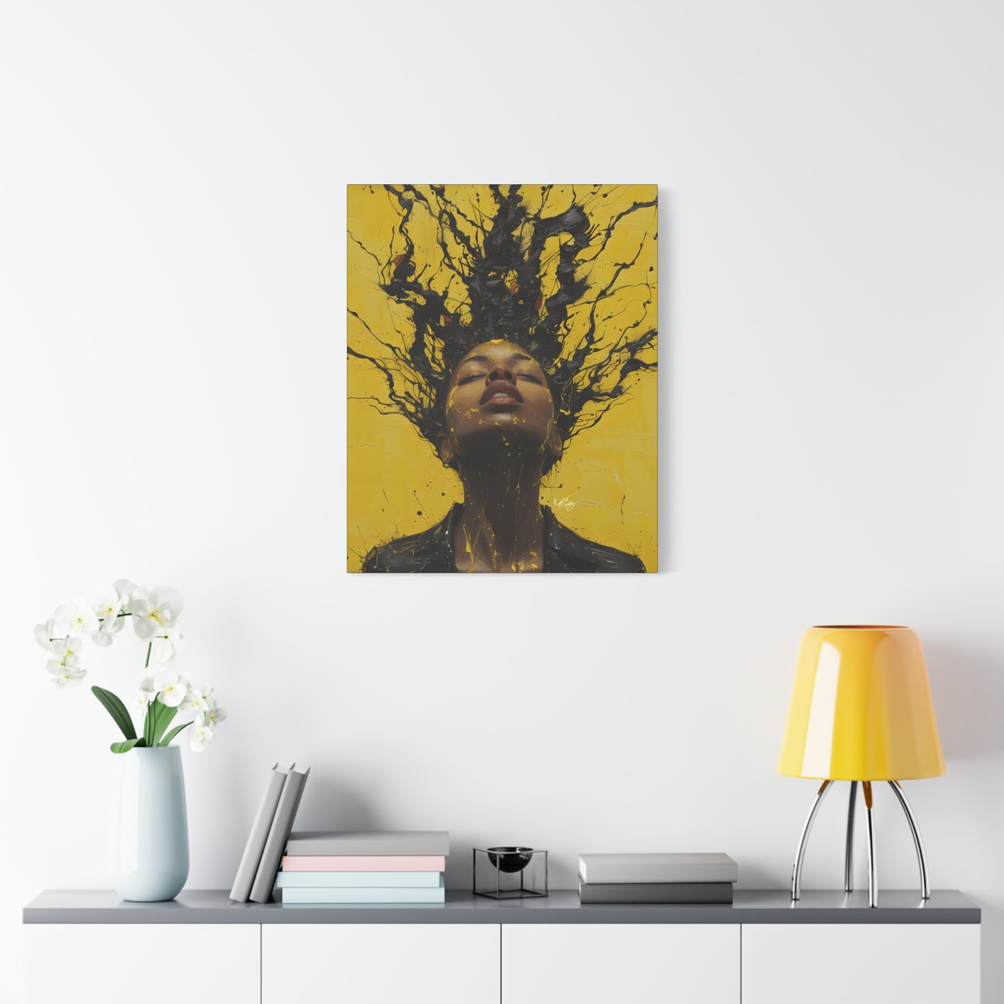 Hype Afrocentric Black Woman Art Canvas Wall Print