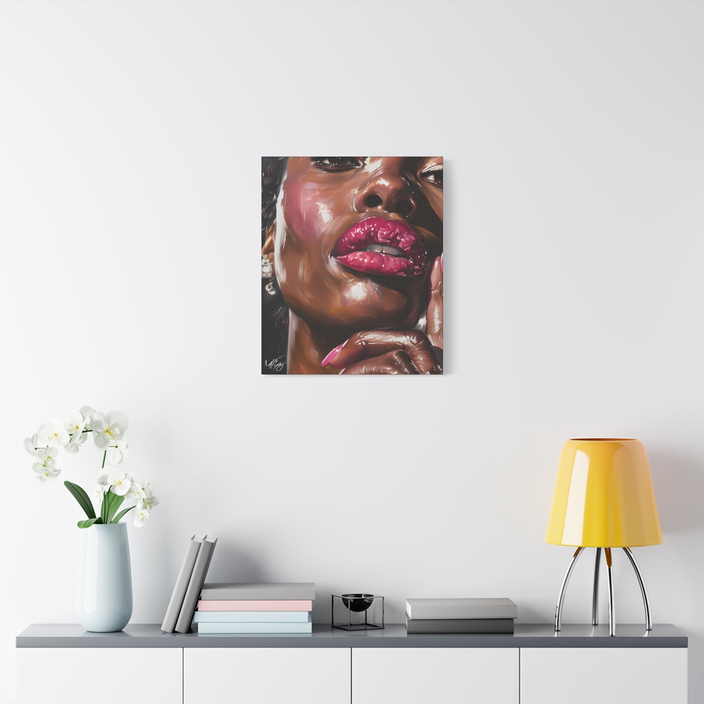 Let Me Tell You A Secret Afrocentric Black Woman Art Canvas Wall Print