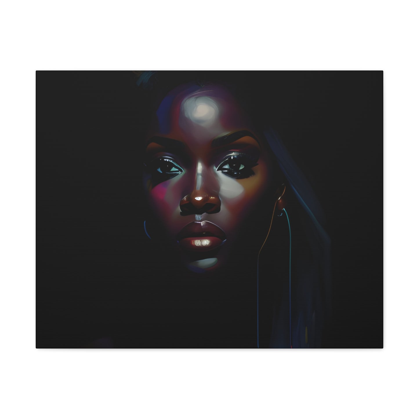 The Look Black Woman Abstract Artwork Canvas Wall Print