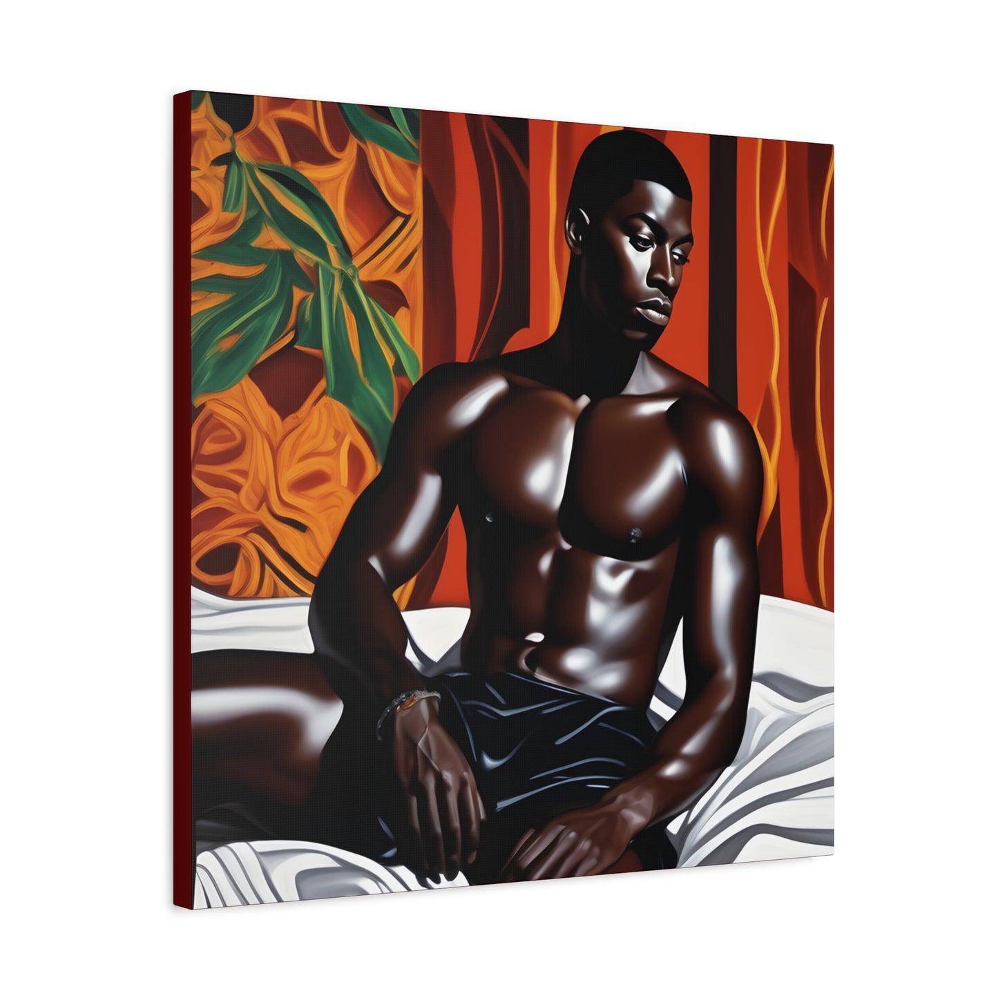 Good Morning Afrocentric Black Artwork Canvas Wall Print