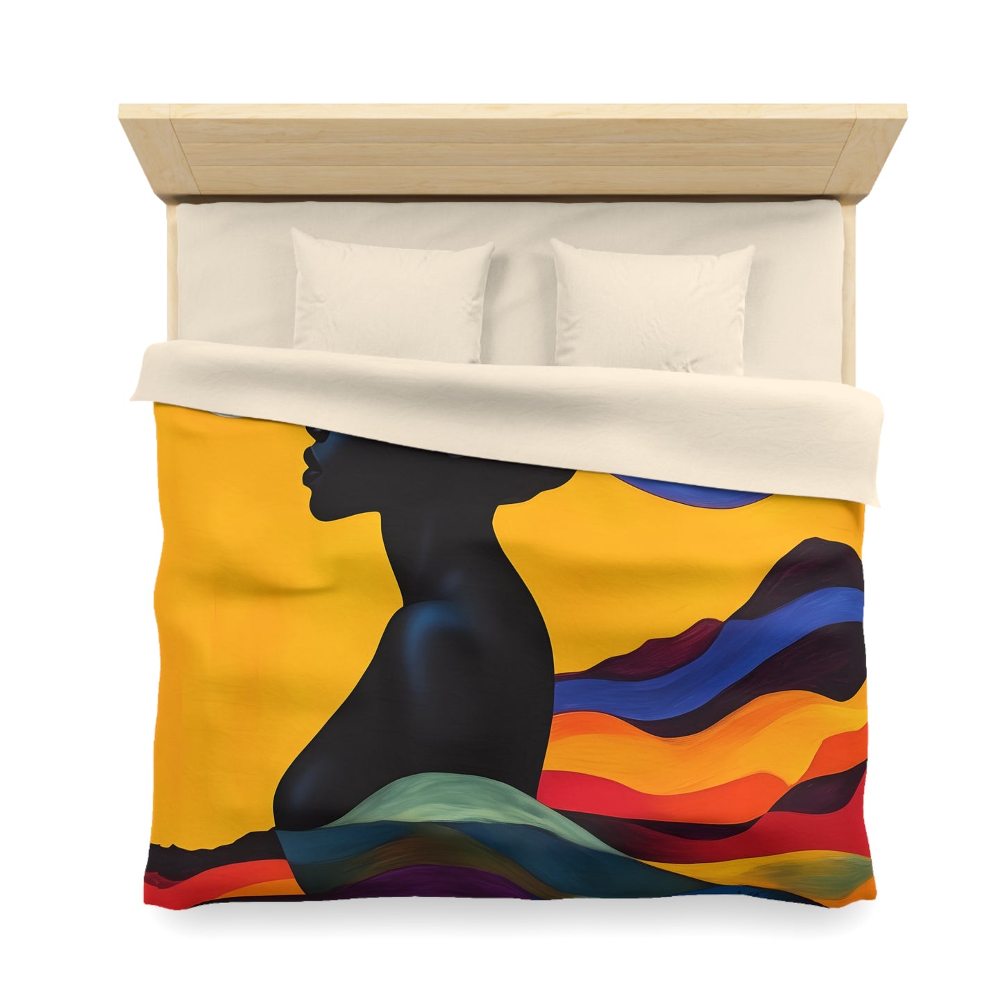 Bohemian Sunset Microfiber Duvet Cover | Vibrant Home Decor, Bedroom Makeover, Gift for Her, Cozy Bedding, Artistic Bed Linen