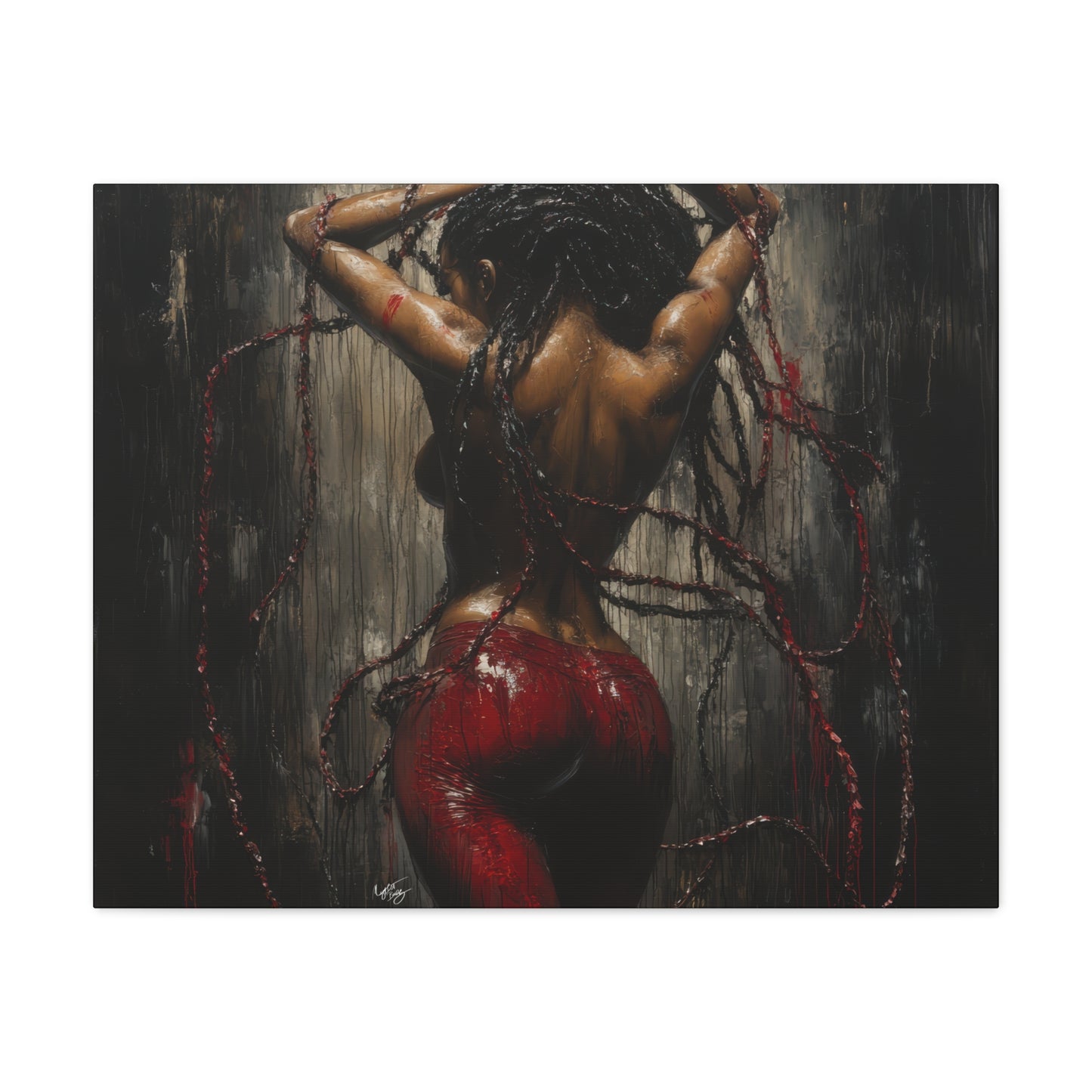 Private Dancer Afrocentric Black Woman Art Canvas Wall Print