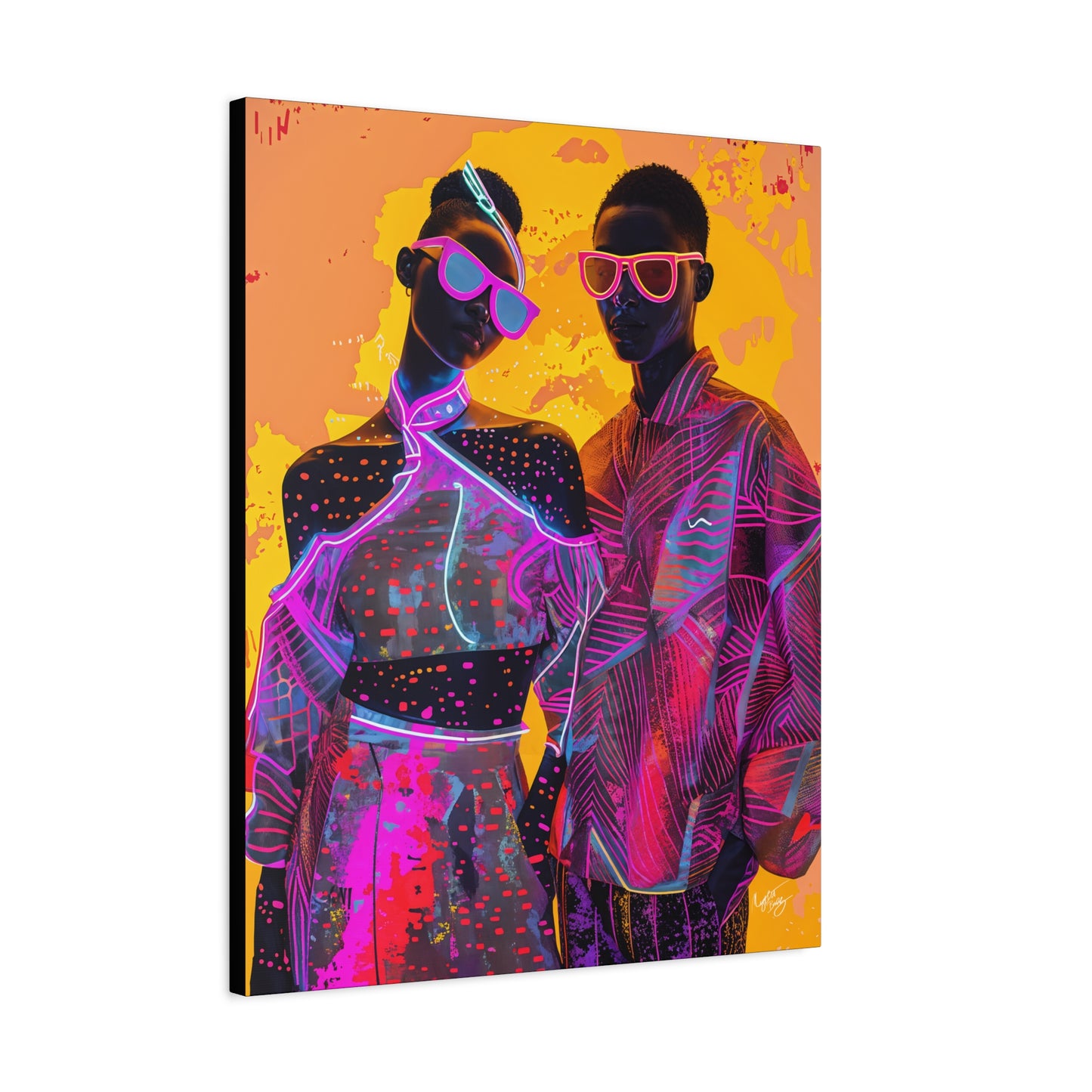 You Know We're Fly Afrocentric Black Abstract Art Canvas Wall Print