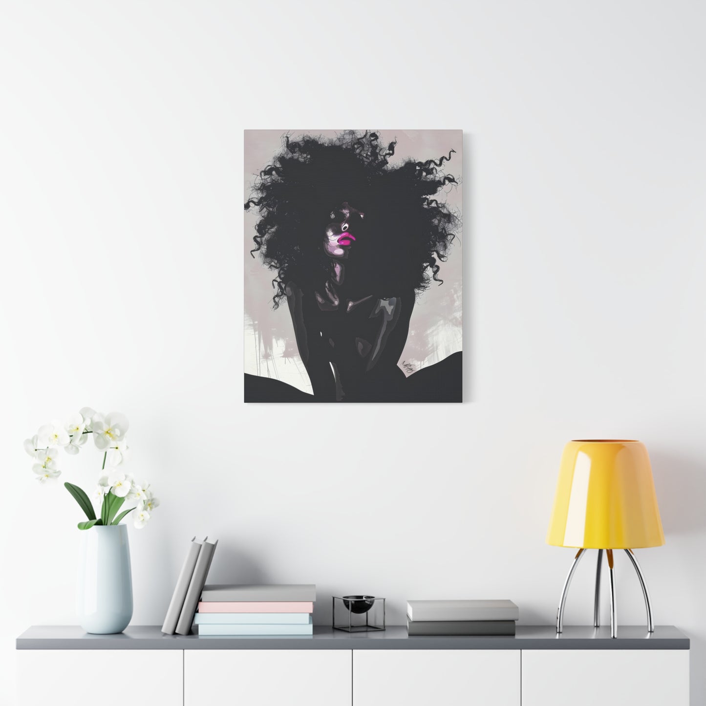 I Know You See Me Afrocentric Black Woman Abstract Art Canvas Wall Print