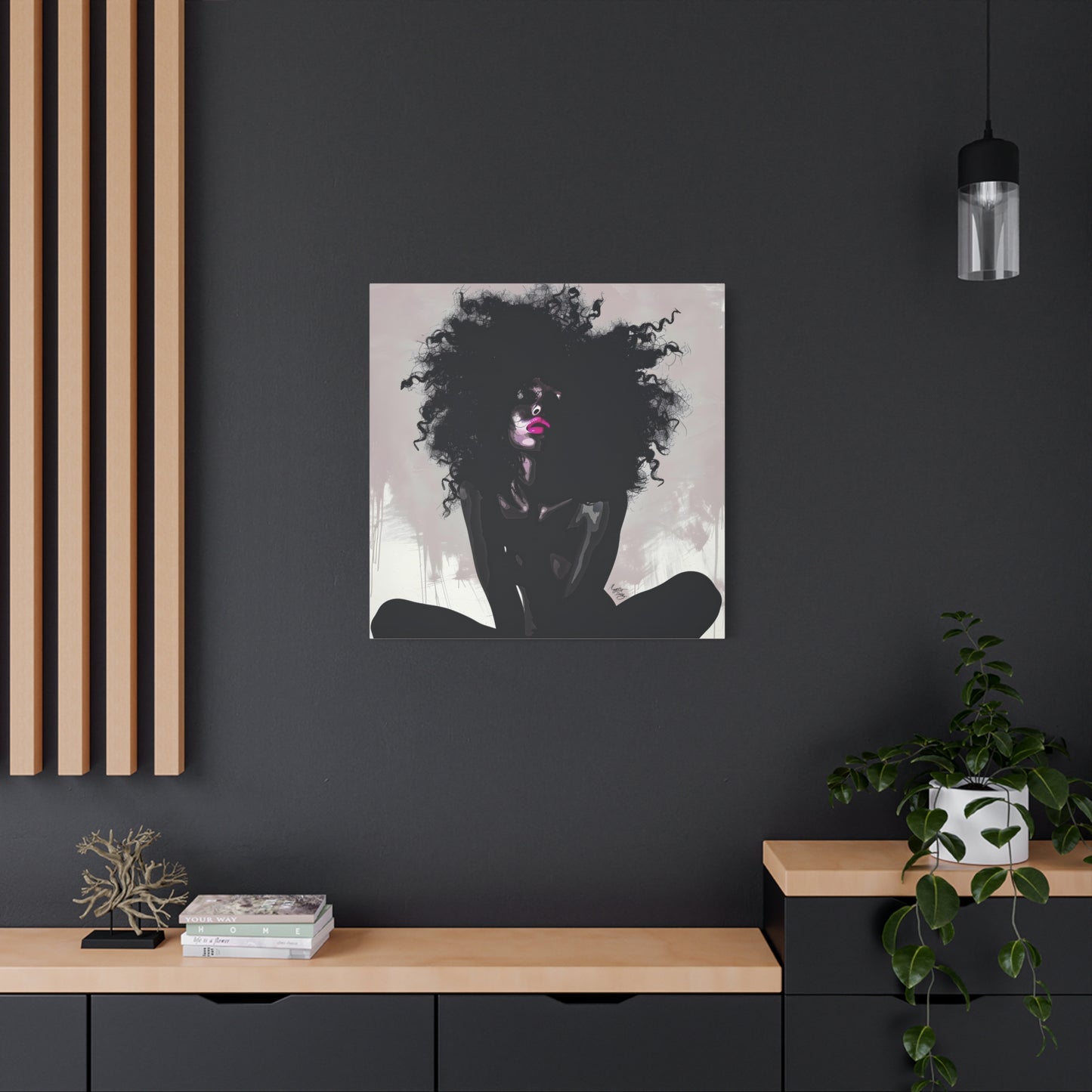 I Know You See Me Afrocentric Black Woman Abstract Art Canvas Wall Print