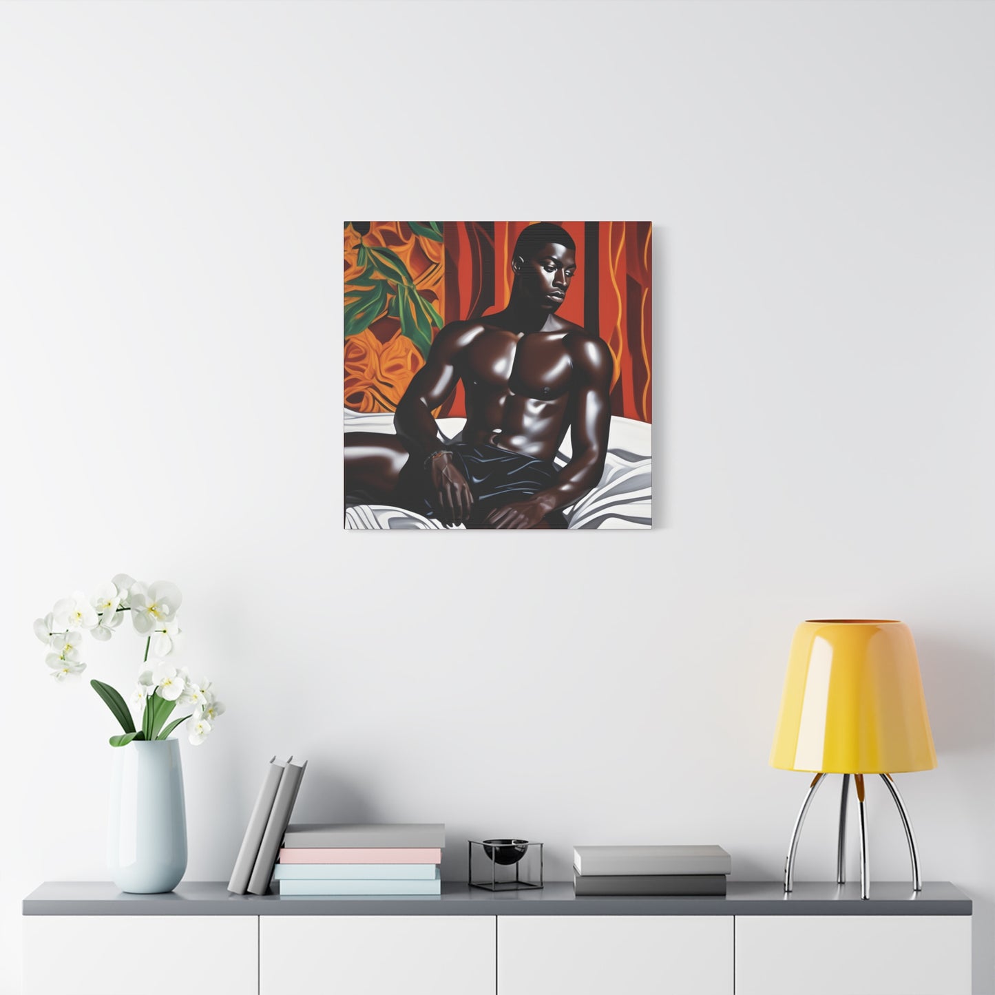 Good Morning Afrocentric Black Artwork Canvas Wall Print