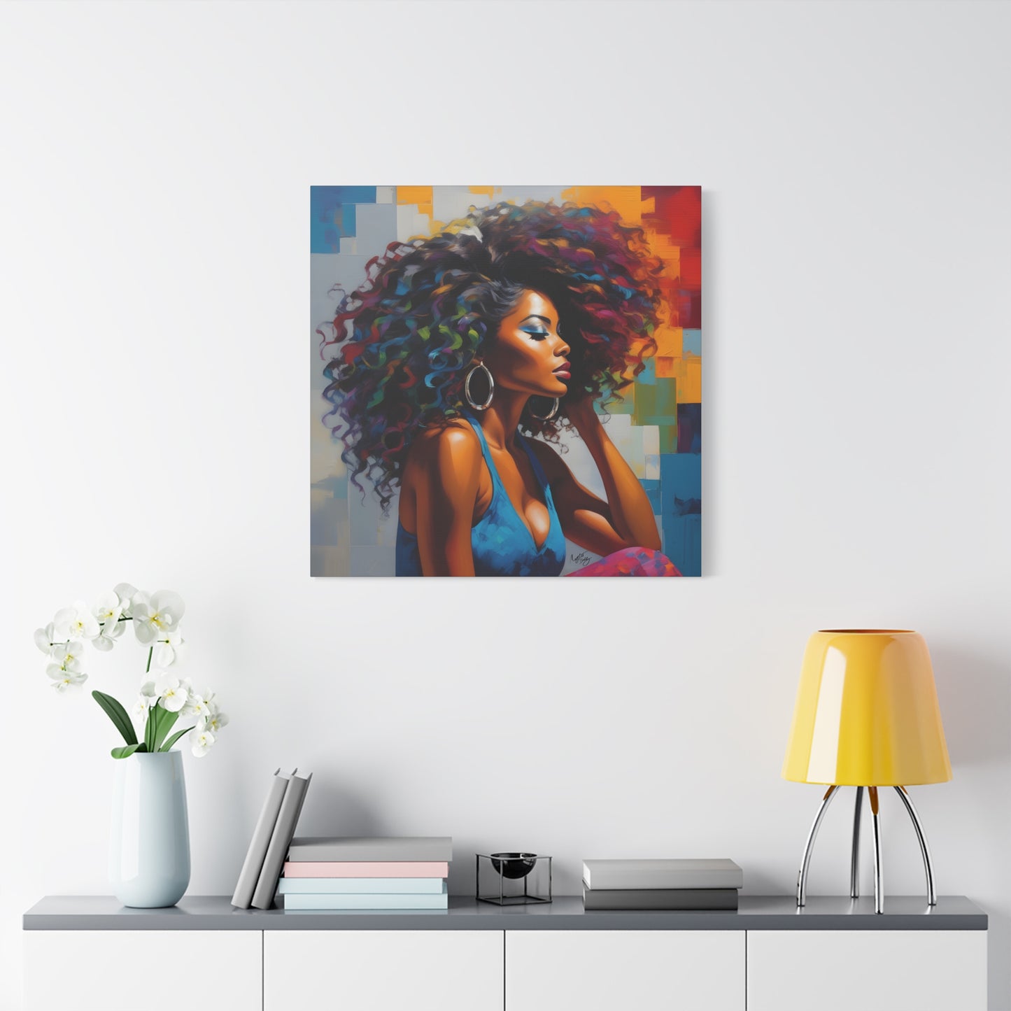 Beauty As Purpose Afrocentric Black Woman Art Canvas Wall Print
