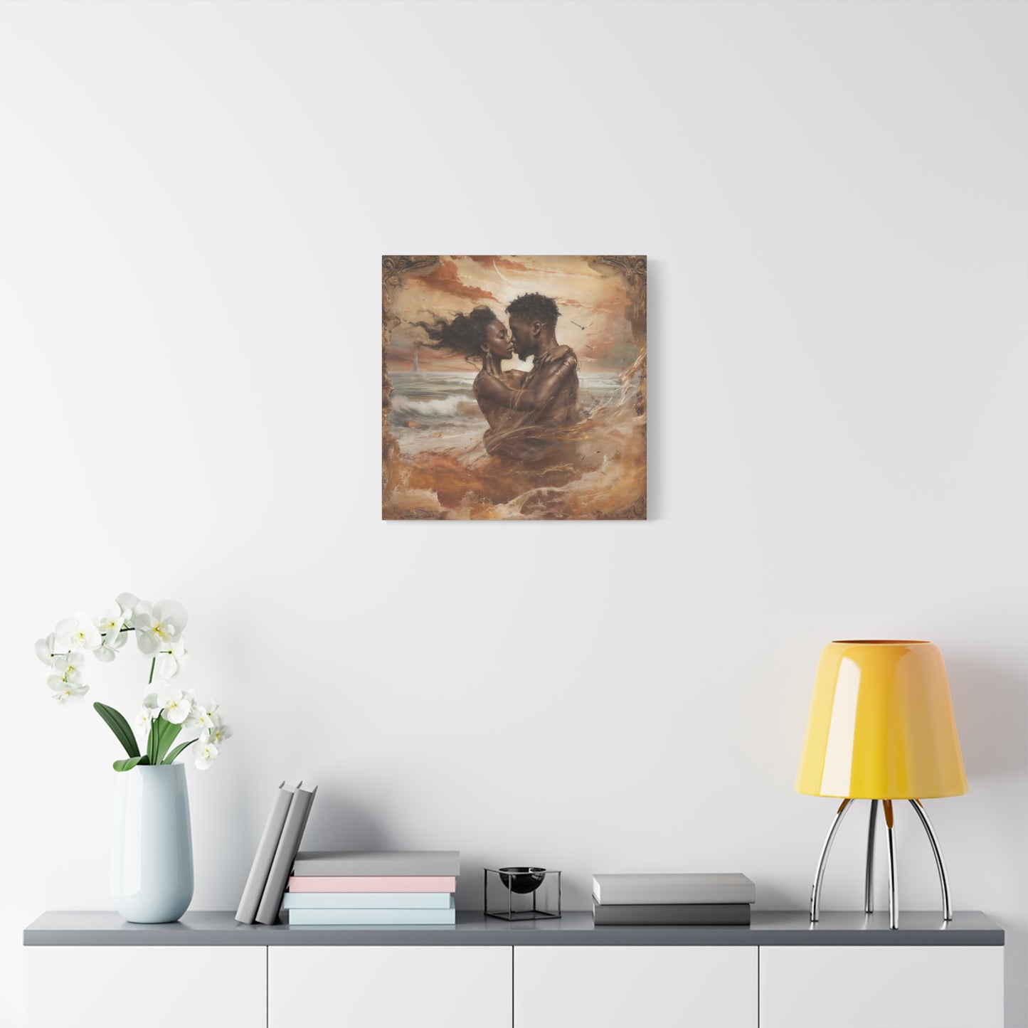Forever Mine Black Love Art Canvas Wall Print
