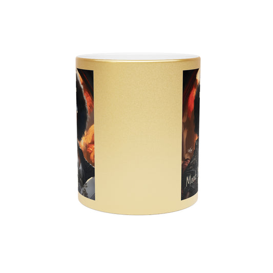 Diva Don’t Hurt ‘Em Afrocentric Black Woman Art Gold Metallic Coffee Mug - Xtreme Shopper