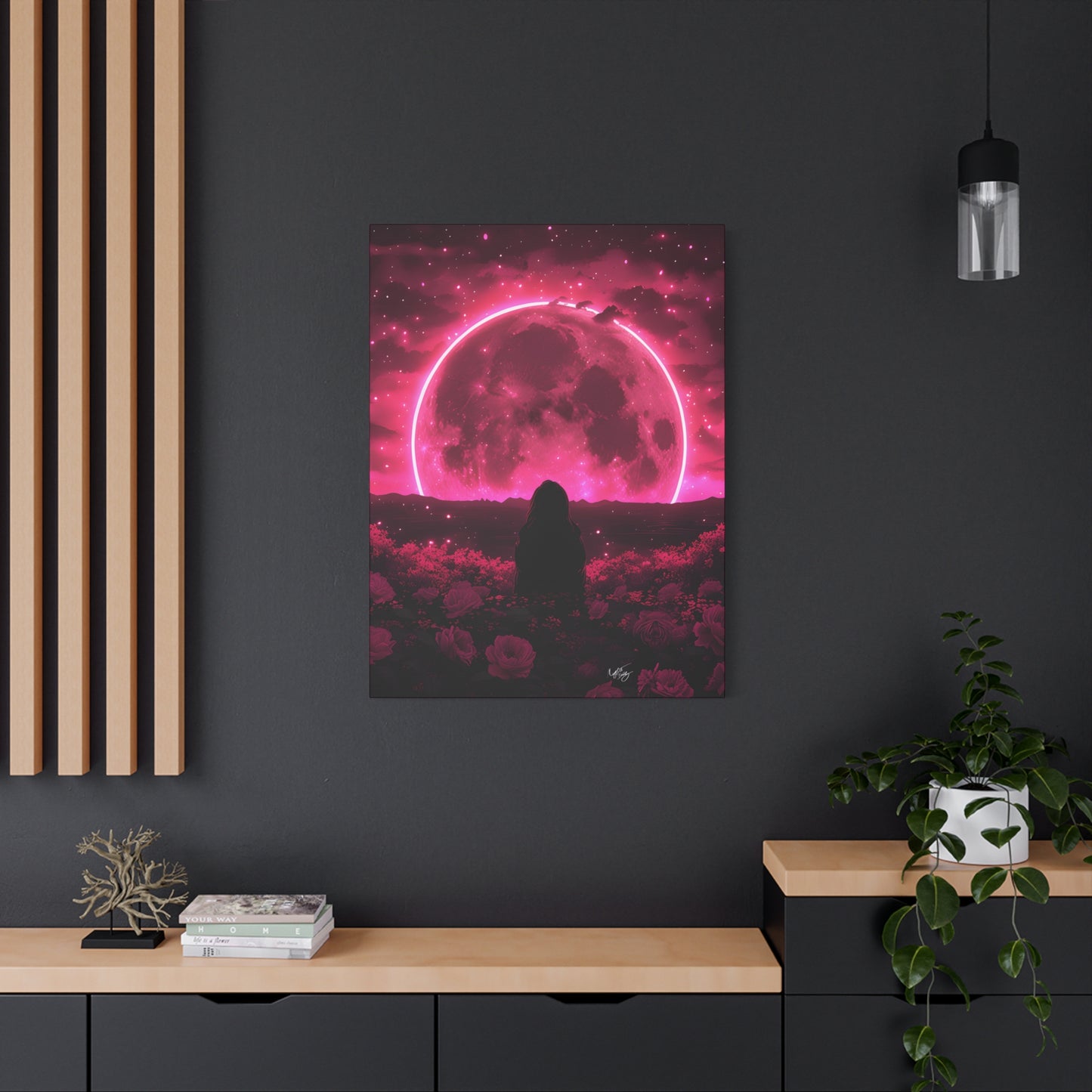 It Rises in the East Afrocentric Black Woman Abstract Art Canvas Wall Print
