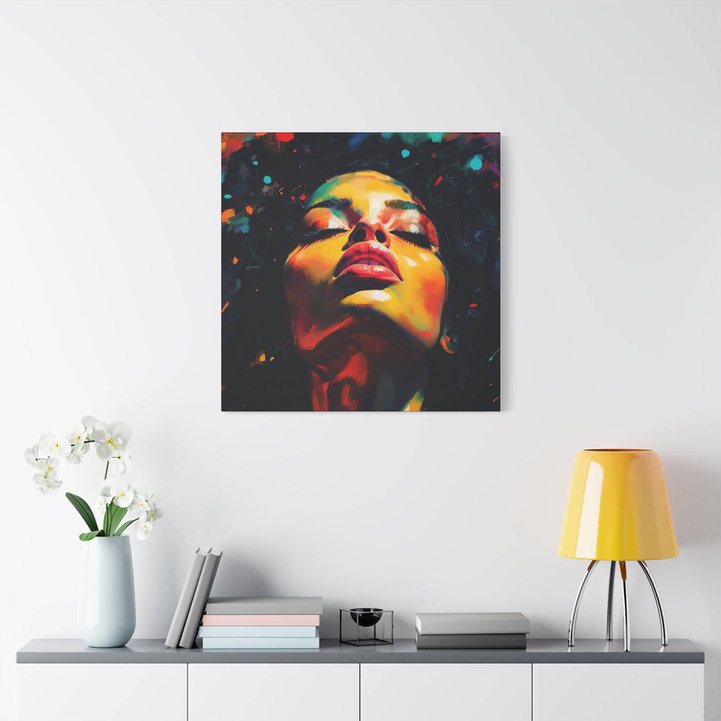 The Rapture Black Woman Abstract Artwork Canvas Wall Print