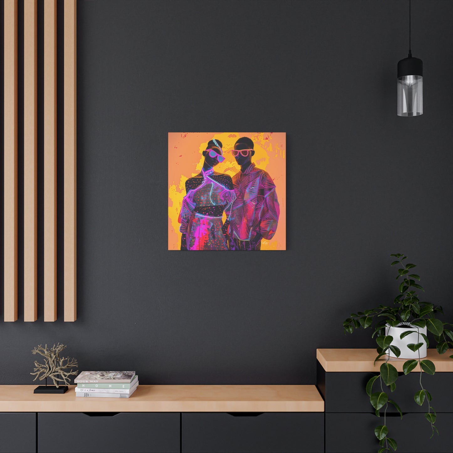 You Know We're Fly Afrocentric Black Abstract Art Canvas Wall Print
