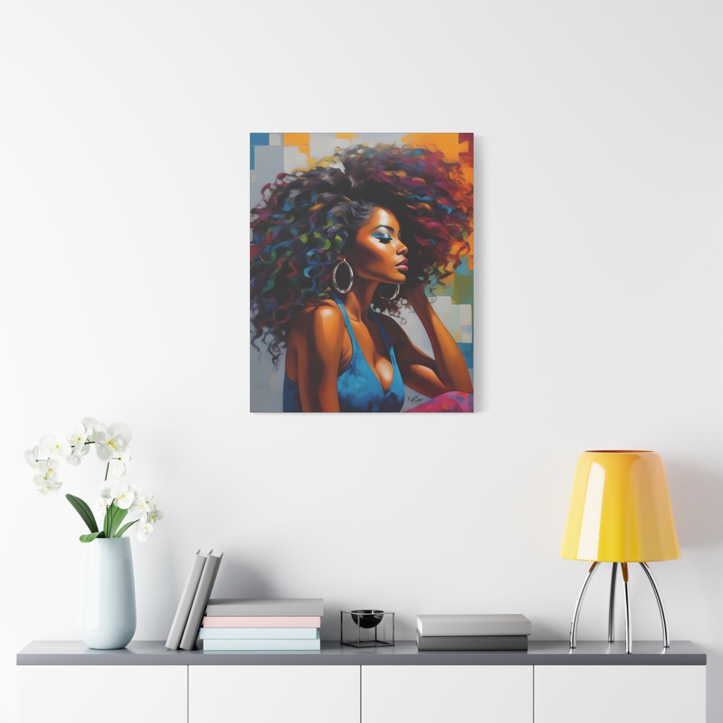 Beauty As Purpose Afrocentric Black Woman Art Canvas Wall Print