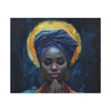 Sunset Relaxation Afrocentric Black Woman Spiritual Art Canvas Wall Print