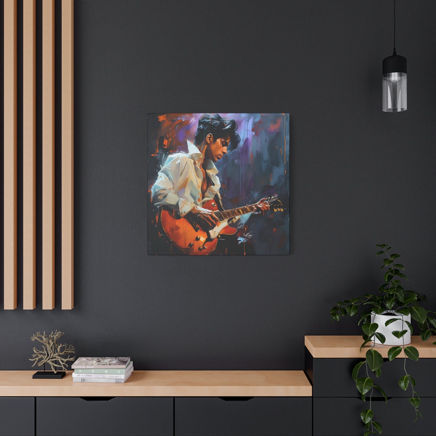 Prince In Concert Afrocentric Black Art Canvas Wall Print
