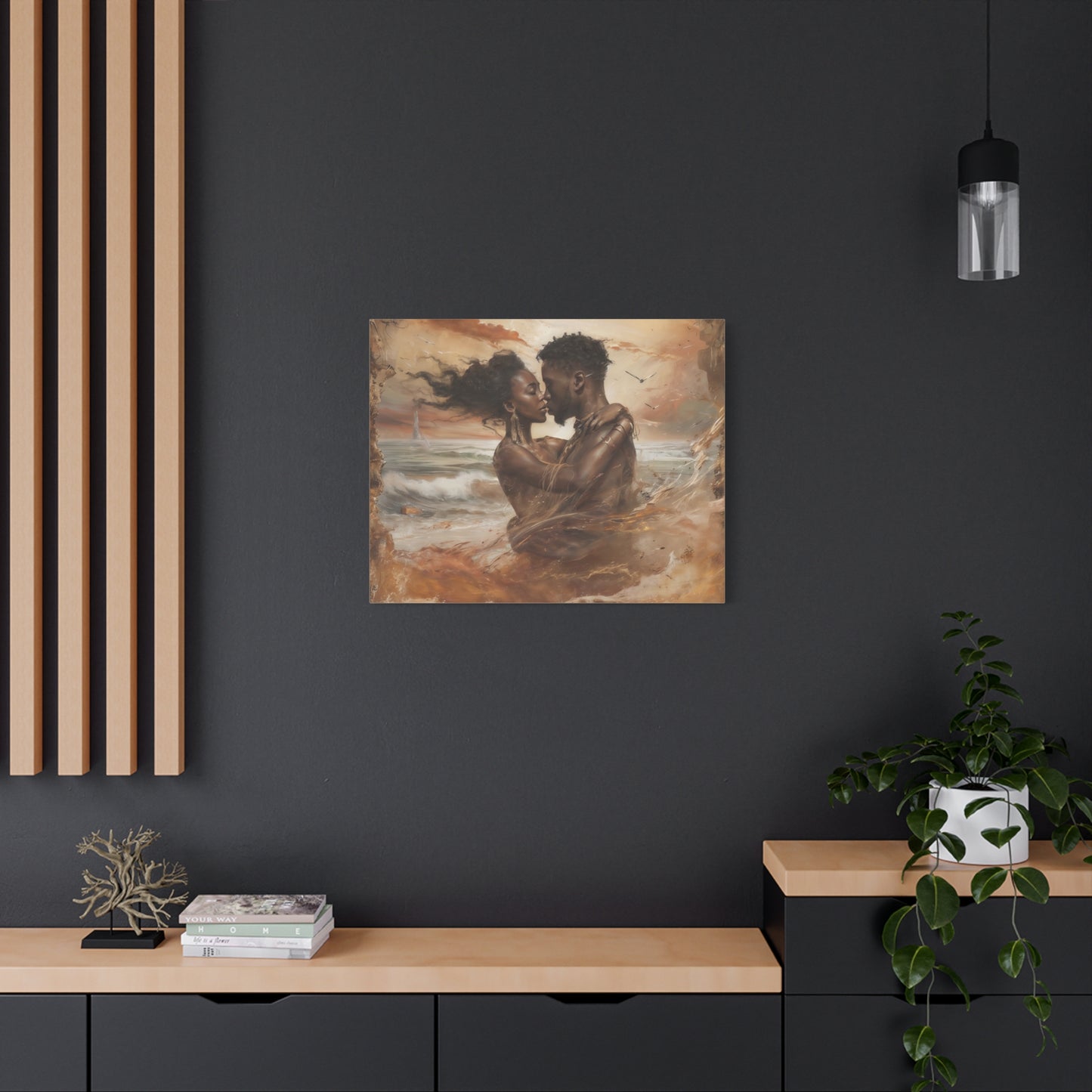 Forever Mine Black Love Art Canvas Wall Print