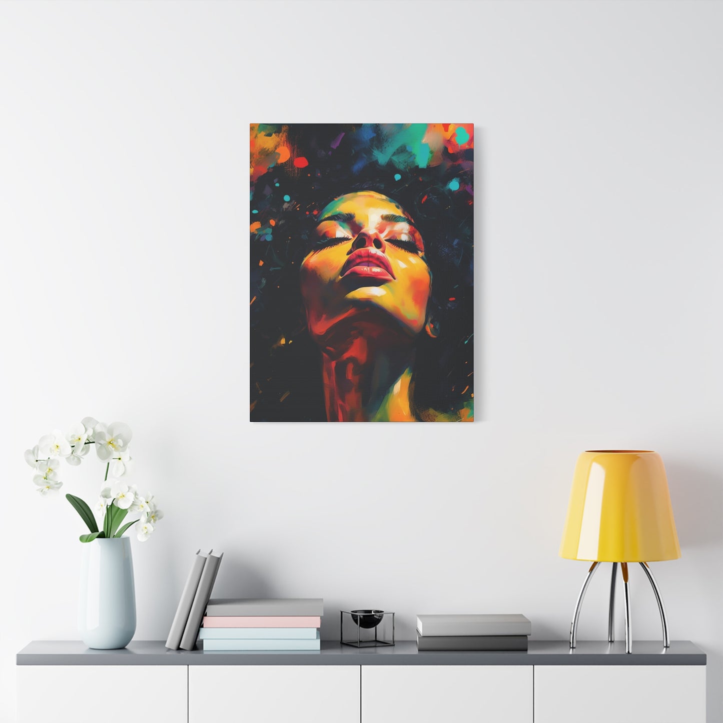 The Rapture Black Woman Abstract Artwork Canvas Wall Print