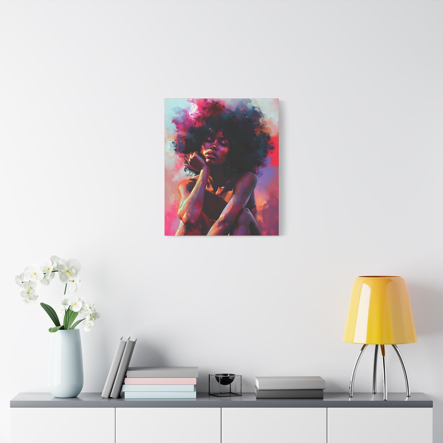 Lord Not Today Afrocentric Black Woman Abstract Art Canvas Wall Print