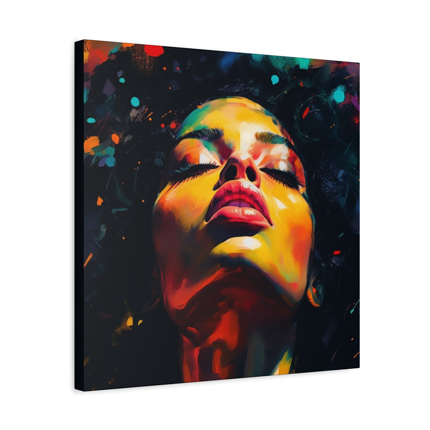 The Rapture Black Woman Abstract Artwork Canvas Wall Print