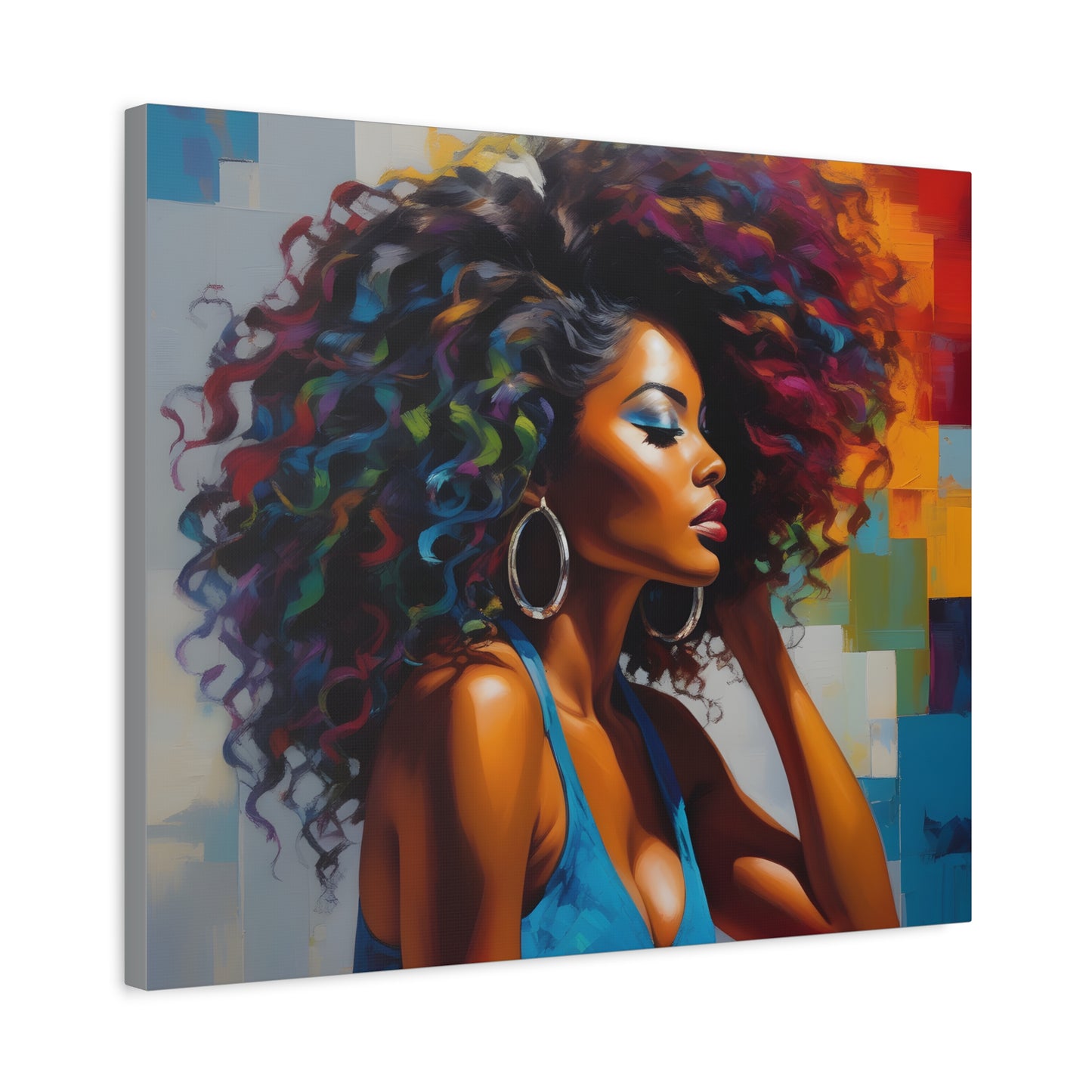 Beauty As Purpose Afrocentric Black Woman Art Canvas Wall Print