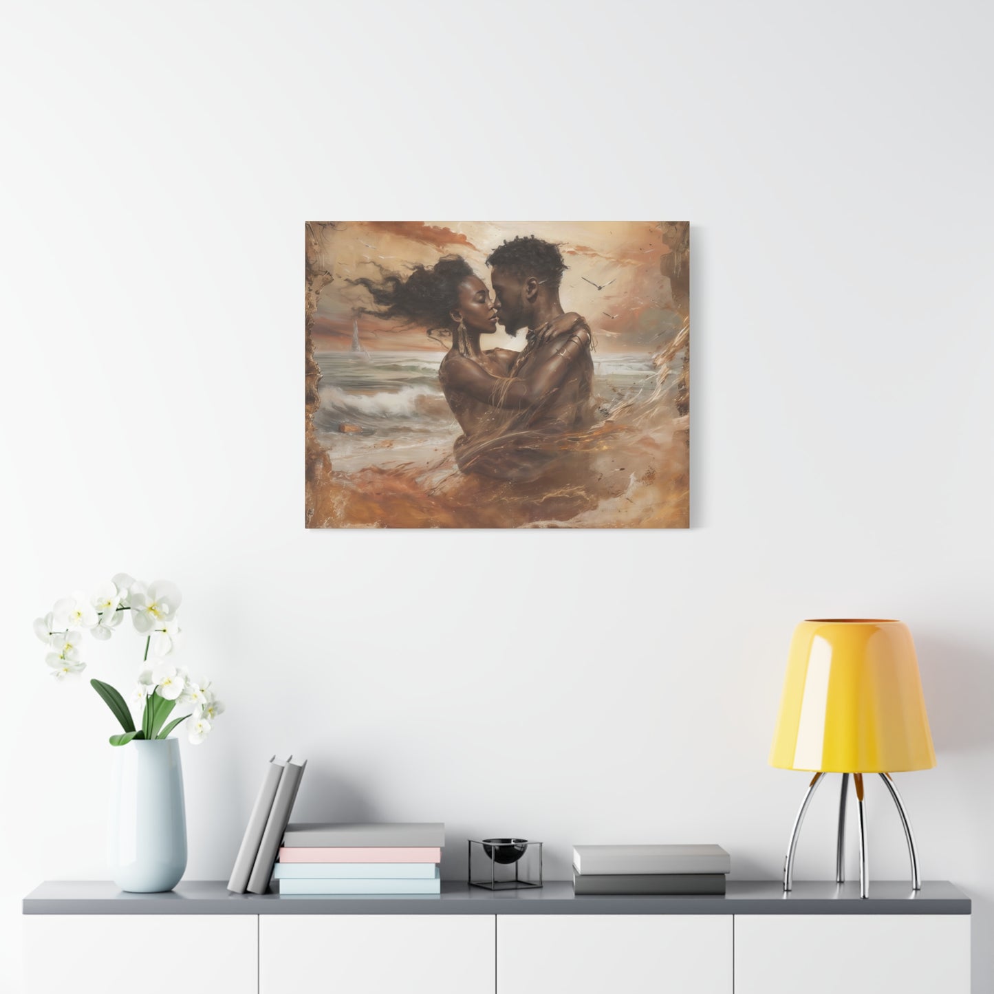 Forever Mine Black Love Art Canvas Wall Print
