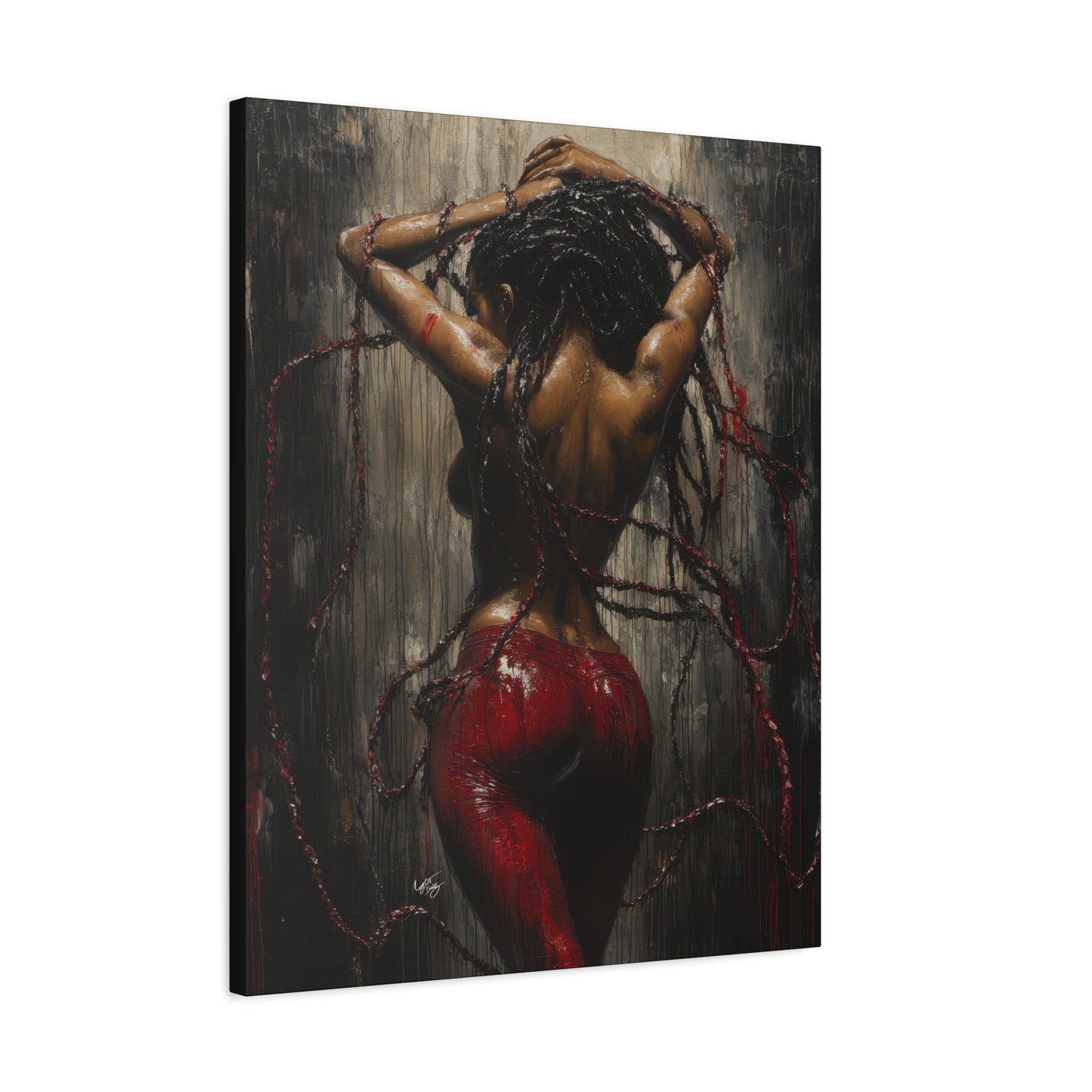 Private Dancer Afrocentric Black Woman Art Canvas Wall Print