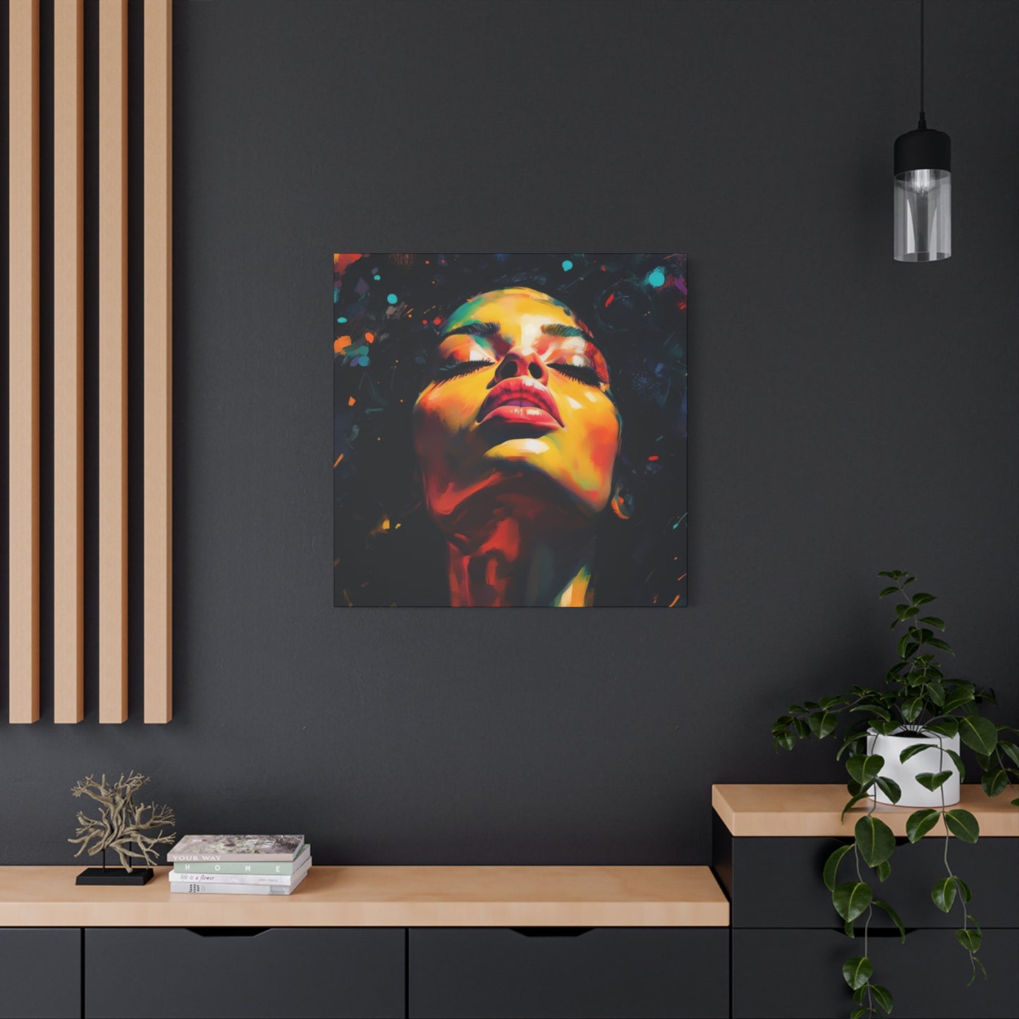 The Rapture Black Woman Abstract Artwork Canvas Wall Print