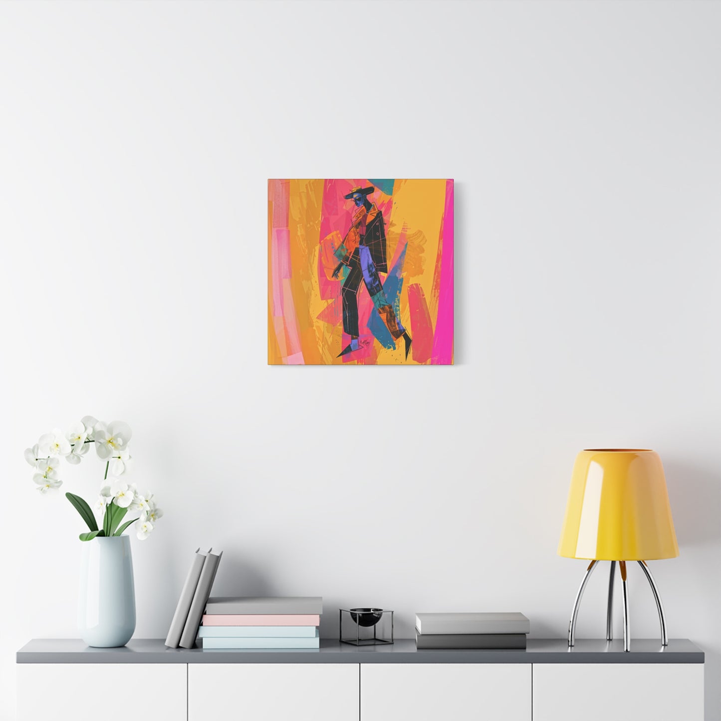 So Cool Afrocentric Black Man Abstract Art Canvas Wall Print