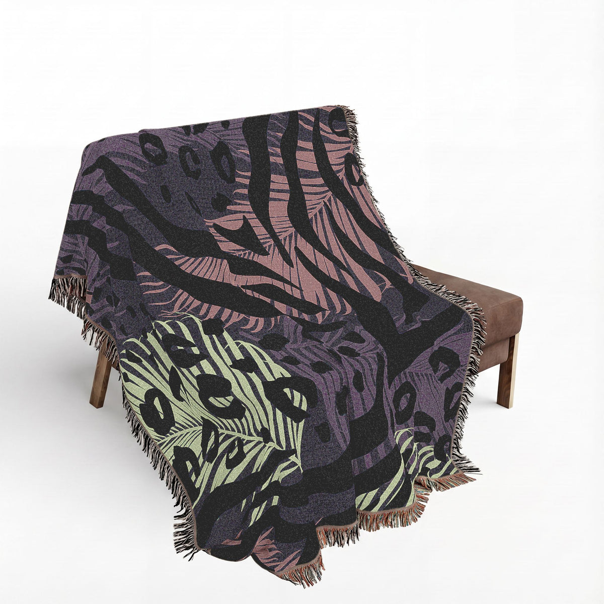 Neon Jungle Woven Throw Blanket