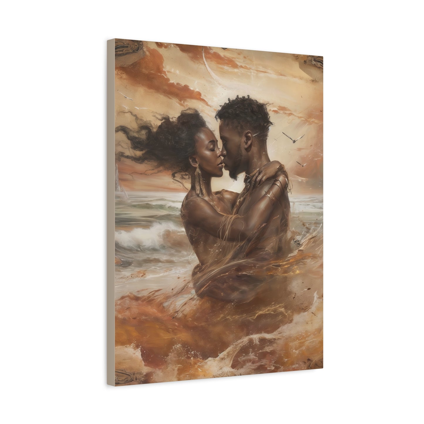 Forever Mine Black Love Art Canvas Wall Print